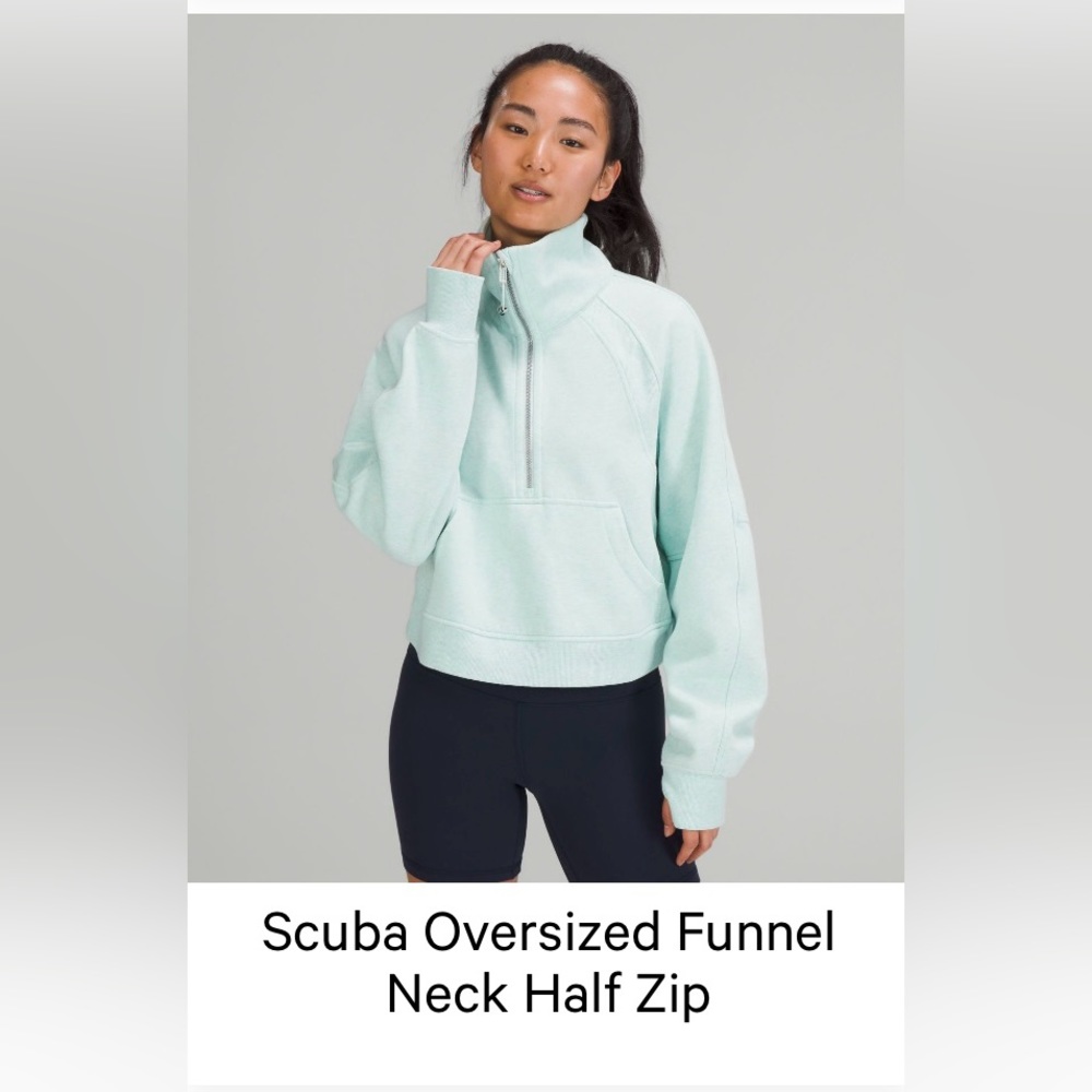 Lululemon Authentic Scuba Oversized Funnel Neck Half Zip - EUC